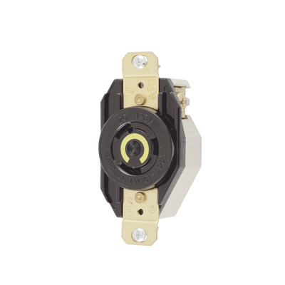 [N4-HUB-HBL2310-208224] Receptáculo de Media Vuelta Industrial para Empotrar de 20 A 125 V CA 2 Polos 3 Hilos (Nema L5-20R).