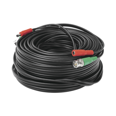 [N4-DIY-30M-HD-88119] Cable coaxial ( BNC RG59 ) + Alimentación / SIAMÉS / 30 Metros / 100 % COBRE / Para Cámaras 4K  / Uso interior y exterior