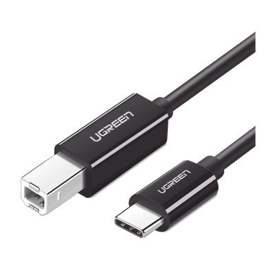 [N4-50446-224423] Cable de Impresora o escáner USB-C | 1m (6 pies) | USB Tipo C a USB 2.0 Tipo B | Soporta Thunderbolt 3 | Alta velocidad | DAC | Compatible con Brother HP, Canon, Lexmark, Epson, Dell, Xerox, Samsung, etc.