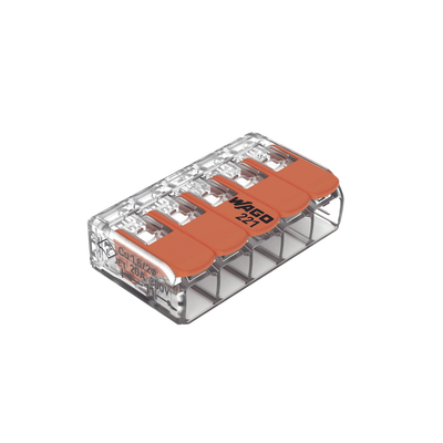 [N4-221-415-208287] Conector Compacto para 1 Cable de Entrada 4 Cables de Salida / Cables Compatibles 28AWG-12AWG