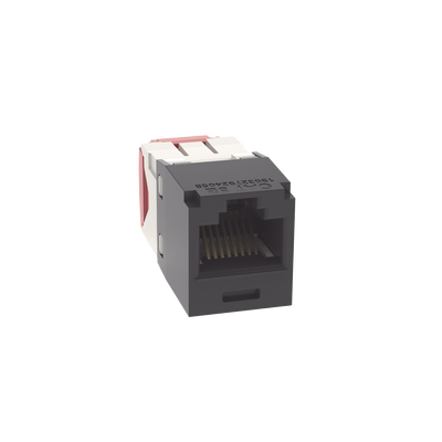 [N4-CJ5E88TGBL-188554] Conector Jack RJ45 Estilo TG, Mini-Com, Categoría 5e, de 8 posiciones y 8 cables, Color Negro