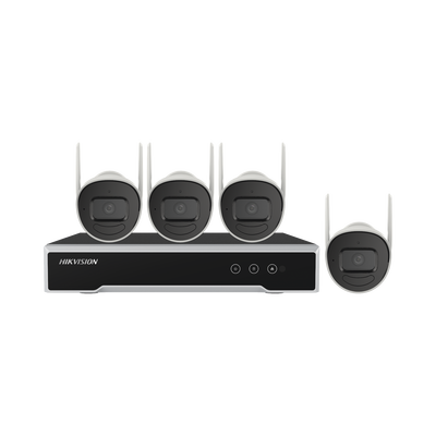 [N4-NK42W0H-1T(E)-232983] Kit IP Inalámbrico 1080p / NVR 4 Canales / 4 Cámaras Bala para Exterior / 1 HDD de 1 TB / Modo Repetidor