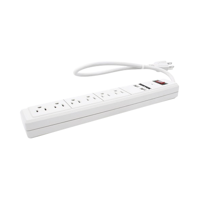 [N4-SYS-136204-191676] Multicontacto con 6 contactos aterrizados y 2 puertos usb.