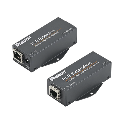 [N4-POEXKIT1-185506] Kit de Extensor PoE/PoE+, Hasta 610 Metros (2000 ft) con Cable Cat5e o Cat6, 10/100Mbps, Incluye Transmisor, Receptor y Fuente de Alimentación