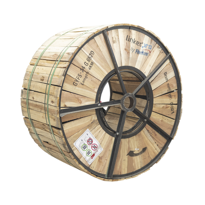 [N4-GYFS-24C/4KM-183619] Carrete de 4 km de Fibra Óptica para Exterior G.652D, Armada, Monomodo de 24 Hilos, Loose Tube, Color Negro, Para Instalación en Ducto Subterráneo o Enterrado Directo