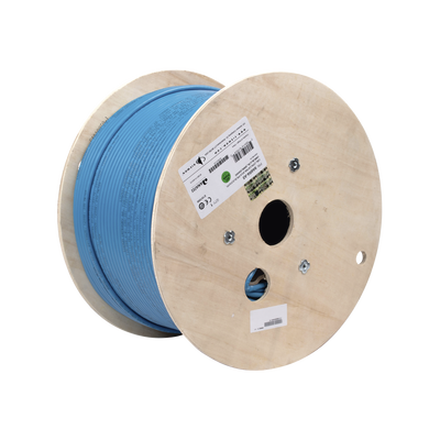 [N4-9A6R4-A5-88291] Bobina de Cable Blindado F/UTP de 4 Pares, Z-MAX, Cat6A, Soporte de Aplicaciones 10GBase-T, CMR (Riser), Color Azul, 305m