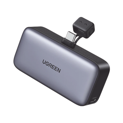 [N4-35338-232711] Power Bank 5000mAh | Conector USB-C Incorporado | 22.5W  | Carga Rápida | Soporte Integrado | Pantalla Led | Compacto  y Portatil | Compatible con iPhone 16 15 iPad Pro Galaxy Pixel..