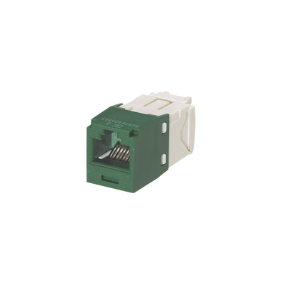 [N4-CJ688TGGR-177983] Conector Jack RJ45 Estilo TG, Mini-Com, Categoría 6, de 8 posiciones y 8 cables, Color Verde