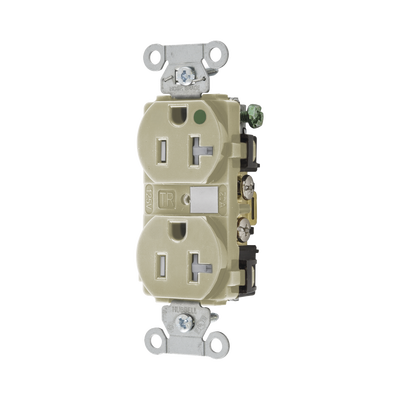 [N4-HUB-8300-IVTRA-217482] Contacto Duplex  de 20 A 250 V CA/ Nema 6-20R / Grado Hospitalario / Color Marfil.