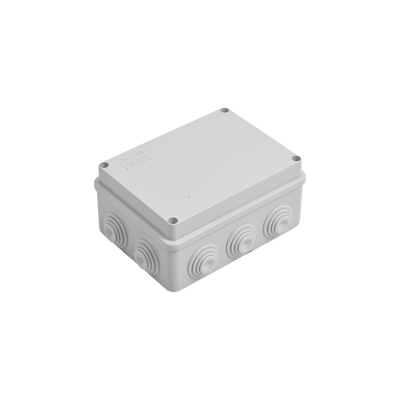 [N4-GW-44-006-80751] Caja de derivación de PVC Auto-extinguible con 10 entradas, tapa atornillada, 150x110x70 MM, Para Exterior (IP55)