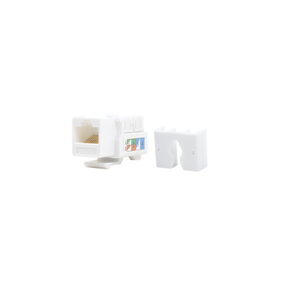 [N4-LP-KJ-505-WH-65955] Módulo Jack Keystone Cat5e con terminación 110 (Punchdown) para faceplate - Color Blanco