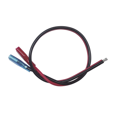 [N4-CBRNF1P30D-235860] Cables en paquete dual / cable rojo y negro / 30 cm / terminal F1 en un extremo / puntas libres en el otro / Conexión a baterías de respaldo.
