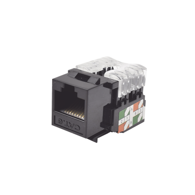 [N4-LP-KJ-601-BK-65970] Módulo Jack Keystone Cat6 con terminación 110 (Punchdown) para faceplate - Color Negro