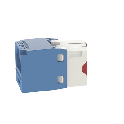 [N4-CJ5E88TGBU-189624] Conector Jack RJ45 Estilo TG, Mini-Com, Categoría 5e, de 8 posiciones y 8 cables, Color Azul