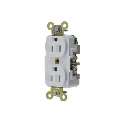 [N4-HUB-HBL-5262W-208437] Contacto Dúplex 15 A 125 V 2 Polos, 3 Hilos Color Blanco (Nema 5-15R). Grado Industrial.