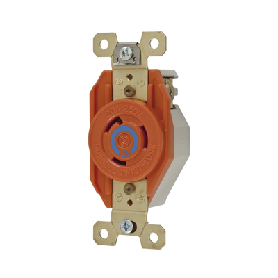 [N4-HUB-IG23-20-214764] Receptáculo Sencillo de Media Vuelta/ 20 A 250 V CA / 2 Polos 3 Hilos / Nema L6-20R.