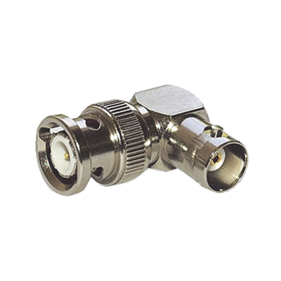 [N4-RFB-1732-27834] Adaptador en Ángulo Recto para 75 Ohm, de Conector BNC Macho a BNC Hembra (Monitor), Níquel/ Oro/ Teflón.