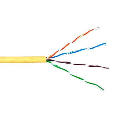 [N4-6360-1102/1000-87516] Bobina de Cable de 305 Metros UTP Cat6 Riser / Color Amarillo / UL, CMR, Probado a 350 Mhz / Para Aplicaciones de CCTV, Redes de Datos, IP megapixel, Control RS485
