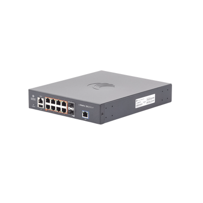 [N4-MX-EX2010PXA-U-165038] Switch cnMatrix EX2010-P capa 3 de 10 puertos(8 PoE Gigabit 802.3af/at, 2 SFP, 1 consola, 1 MNGMT, 1 USB)  administración desde la Nube (MX-EX2010PXA-U)