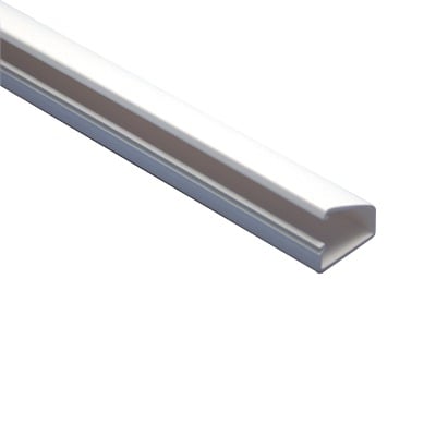 [N4-TMK-1020-76654] Canaleta blanca tipo bisagra de PVC auto extinguible, con cinta adhesiva, paquete con 4 piezas de 20x10x1100mm (5101-01272)