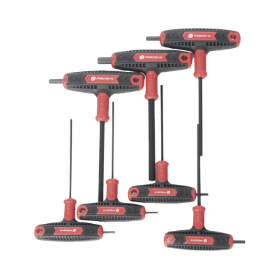 [N4-PST-H03-007-231652] Juego de 7 Llaves Hexagonales ( Allen )  Milimétricas con Mango T.