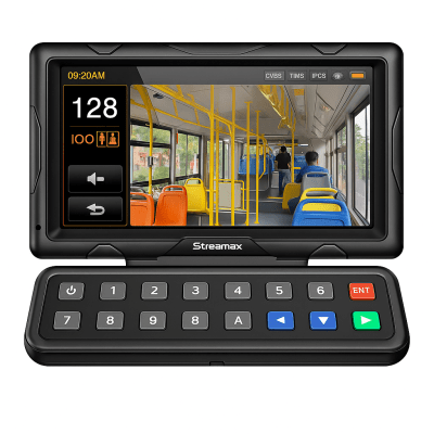 [N4-XMRCP5-200496] Panel de control dáctilar multifuncional con monitor de 7" para MDVR móvil Streamax