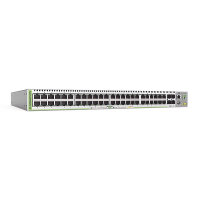 [N4-AT-GS980M/52PS-10-169839] Switch PoE+ Administrable CentreCOM GS980M, Capa 3 de 48 puertos 10/100/1000Mbps + 4 SFP Gigabit, 740 W