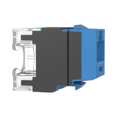 [N4-NK6X88MBU-191906] Conector Jack Estilo 110 (de Impacto), Tipo Keystone, Categoría 6A, de 8 posiciones y 8 cables, Color Azul