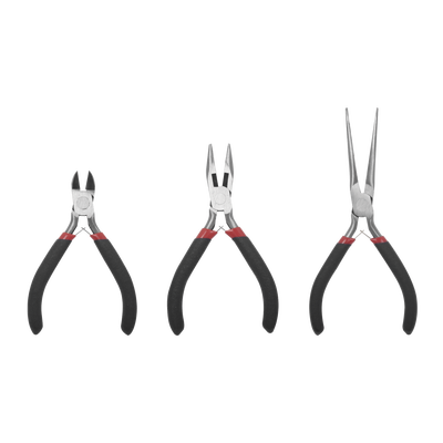 [N4-EP345-160234] Juego de 3 Mini Pinzas de Corte de 5". Incluye: Pinza de Punta Redonda, Diagonal y Punta de Aguja.