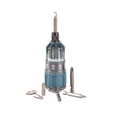 [N4-B43000-224634] Desarmador Makita Con 18 Puntas intercambiables Tipo: Ph 2, Pz 1, Pz 2, Pz 3, SI 4, SI 5, SI 6.