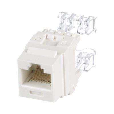 [N4-NK688MIW-74205] Conector Jack Estilo 110 (de Impacto), Tipo Keystone, Categoría 6, de 8 posiciones y 8 cables, Color Blanco mate
