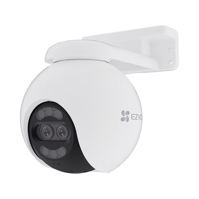 [N4-CS-H80X-235593] Cámara PT / Wi-Fi / Lente Dual / Panorámica 360° / Resolución 4K / Visión Nocturna ColorFULL  / IA Detección de Humanos y Vehiculos / Alarma con Sirena y Luz / IP65