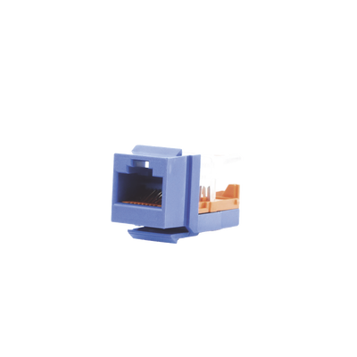 [N4-NK5E88MBUY-74151] Conector Jack Estilo Leadframe, Tipo Keystone, Categoría 5e, de 8 posiciones y 8 cables, Color Azul