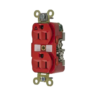 [N4-HUB-IG5-262-R-207263] Contacto Dúplex Conexión a Tierra Aislada 15A 125V/ 2 Polos 3 Hilos/ Color Rojo/ Nema 5-15R/ Grado Industrial.