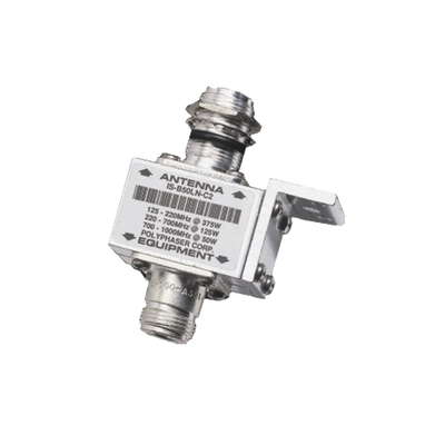 [N4-IS-B50LN-C2-39718] Protector RF Coaxial Para 10 - 1000 MHz de Ceja Frontal y Conectores N Hembra en Ambos Lados, 50 Ω