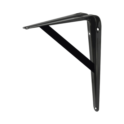 [N4-SYS-137823-218933] Ménsula de Acero Reforzado  8" x 12" (20 x 30 cm)/Color Negro.