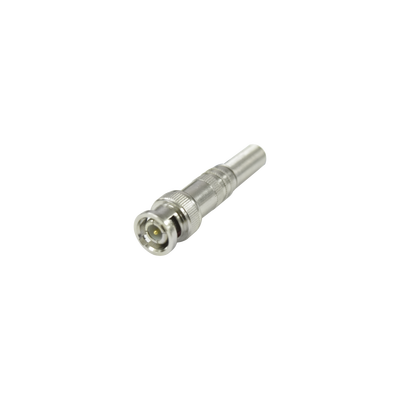 [N4-TT-RG-96-74997] Conector BNC macho de 75 Ohm, con base de resorte para montar a presión cable coaxial RG-59/ Níquel/ Oro/ Teflón.
