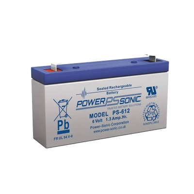 [N4-PS612-F1-227680] Batería 6V, 1.2AH, Para Respaldo, Tecnologías AGM/VRLA, 5 Años Vida Útil, Terminales F1, Reconocida UL