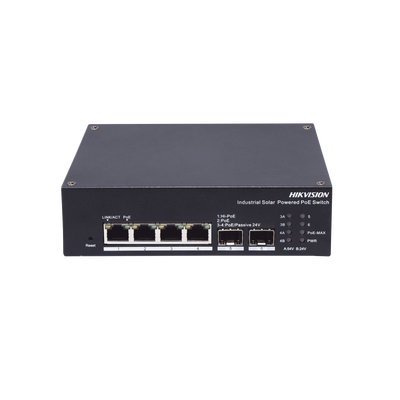 [N4-DS-3T1506HP-EI-UPS-239673] Switch Industrial Administrable Gigabit / 3 Puertos Gigabit PoE+ (30 W) + 1 Puertos Gigabit PoE++ (60 W) / 2 Puertos SFP / 120 W Total / 48 a 57 VCD / Ideal para Proyectos / 300 Metros de Distancia