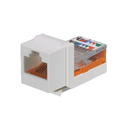 [N4-NK5E88MEIY-74152] Conector Jack Estilo Leadframe, Tipo Keystone, Categoría 5e, de 8 posiciones y 8 cables, Color Marfil