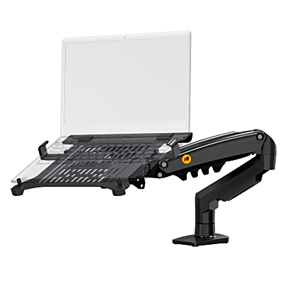 [N4-F80FPNB-240878] Soporte para Monitor  o Laptop con Resorte de Gas / Compatibilidad de 17 a 30 pulgadas en Monitores y 10 a 17 pulgadas en Laptops / Ajuste Flexibles / Compatible con VESA 100x75 / Capacidad de Carga de 9 kg / Estructura Robusta