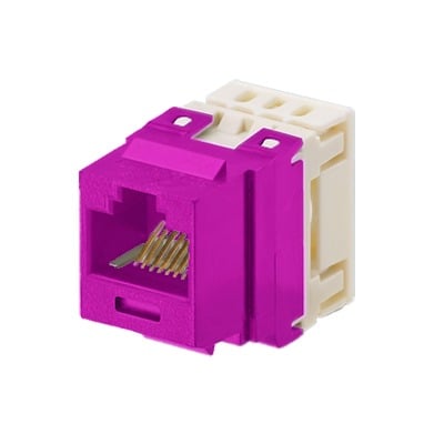 [N4-NK688MVL-74210] Conector Jack Estilo 110 (de Impacto), Tipo Keystone, Categoría 6, de 8 posiciones y 8 cables, Color Violeta