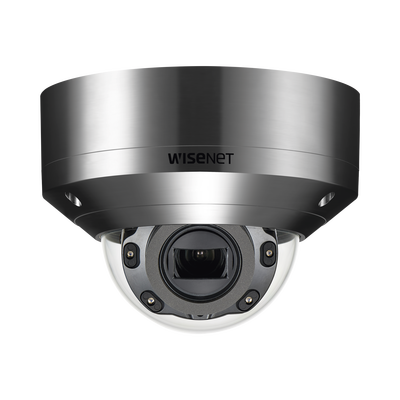 [N4-XNV-8080RSA-190368] Cámara IP Tipo Domo Antivandálico 5MP de Acero Inoxidable / Lente Motorizado 3.9 - 9.4 mm / IR 50 M / WDR 120db / H.265 & WiseStream