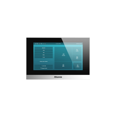 [N4-C313WB-241342] Monitor Color Negro Linux / Pantalla Touch de 7 Pulgadas / SIP / POE / WIFI / Compatible con Frentes de Calle Akuvox