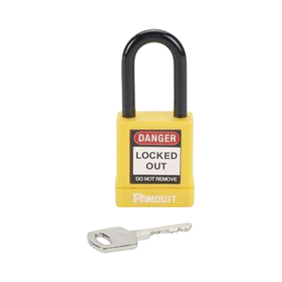 [N4-PSL-8YL-237753] Candado de Bloqueo LOTO de Seguridad Dieléctrico, Con Llave Única, Diámetro de 6.5 mm, Color AMARILLO