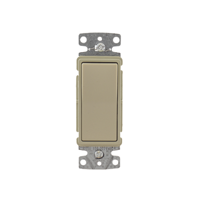 [N4-HUB-RSD-115I-232879] Interruptor Unipolar Residencial 15 A 120-277 V / Cableado Lateral y Trasero / Color Marfil.