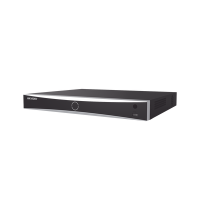 [N4-DS-7616NXI-K2/16P-220806] NVR 12 Megapixel (4K) / 16 Canales IP / 16 Puertos PoE+ / Reconocimiento Facial / AcuSense (Evita Falsas Alarmas) / 2 Bahías de Disco Duro / Switch PoE 300 mts / HDMI en 4K / Alarmas I/O / 300 Metros PoE Modo Extendido