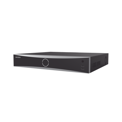 [N4-DS-7732NXI-K4/16P-219452] NVR 12 Megapixel (4K) / 32 canales IP / 16 Puertos PoE+ / Reconocimiento Facial / AcuSense (Evita Falsas Alarmas) / 4 Bahías de Disco Duro / Switch PoE 300 mts / HDMI en 4K / Alarmas I/O