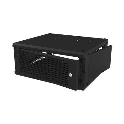 [N4-SR-1904-GFP-VR2-205919] Gabinete de Pared Fijo, Con 4 Unidades de Rack, de 19 in, Fabricado en Acero, Puerta Perforada.