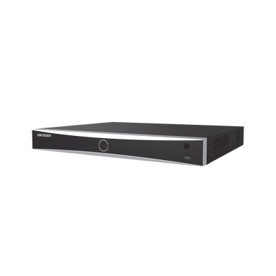 [N4-DS-7608NXI-K2/8P-220810] NVR 12 Megapixel (4K) / 8 canales IP / 8 Puertos PoE+ / AcuSense (Evita Falsas Alarmas) / Reconocimiento Facial / 2 Bahías de Disco Duro / HDMI en 4K / Alarmas I/O / 300 Metros PoE Modo Extendido